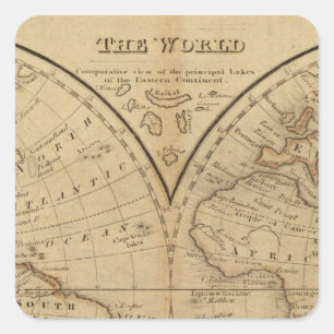 Die Welt 3 Quadratischer Aufkleber