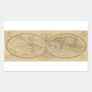 Die Welt 3 Rechteckiger Aufkleber