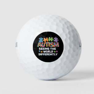 Die Welt anders als das Bewusstsein für Autismus Golfball