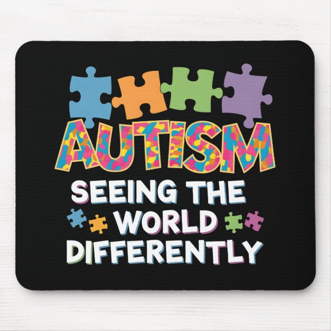 Die Welt anders als das Bewusstsein für Autismus Mousepad (Vorne)