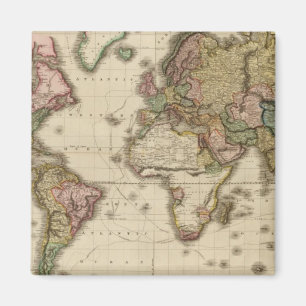 Die Welt auf der Projektion von Mercator Magnet