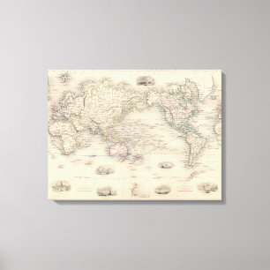 Die Welt auf der Vorstellung von Mercator Leinwanddruck