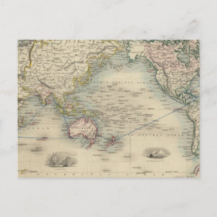 Die Welt auf der Vorstellung von Mercator Postkarte