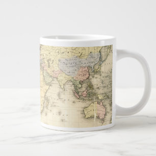 Die Welt auf Mercators Projektion 1840 Jumbo-Tasse
