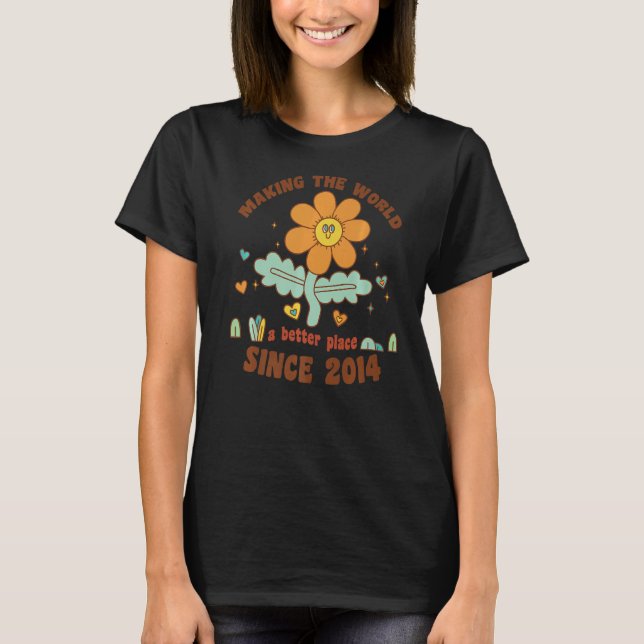 Die Welt besser machen seit 2014 T-Shirt (Vorderseite)