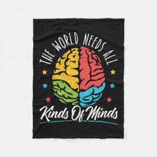 Die Welt braucht alle Arten von Minds Autismus Aus Fleecedecke