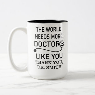 Die Welt braucht mehr Ärzte wie dich, Benutzerdefi Zweifarbige Tasse