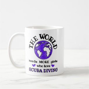 Die Welt braucht mehr Mädchen, die Tauchen Liebe Kaffeetasse