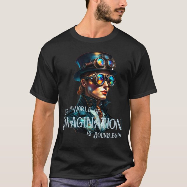 Die Welt der Fantasie ist grenzenloser Stampunk T-Shirt (Vorderseite)