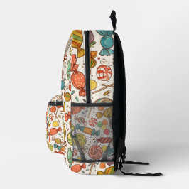 Die Welt der Süßigkeiten. Bedruckter Rucksack