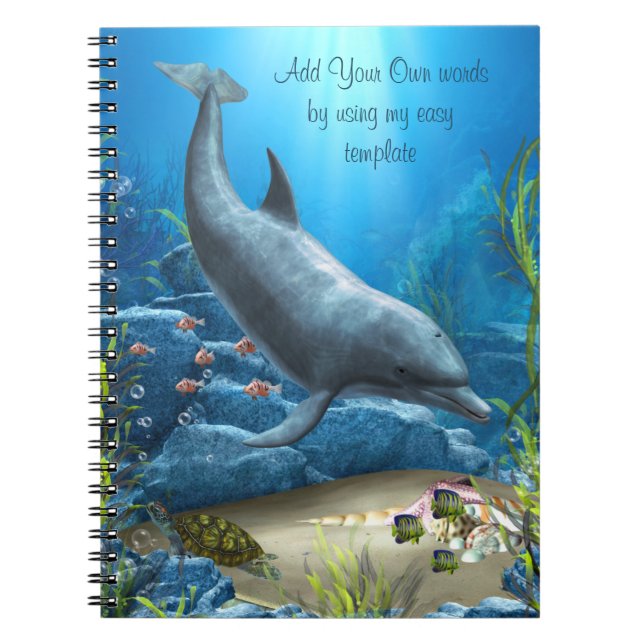 Die Welt des Dolphin-Notebooks Notizblock (Vorderseite)