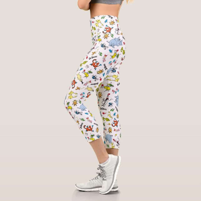 Die Welt des Dr. Seuss-Musters Capri Leggings (Links)