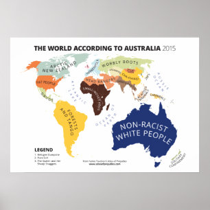 Die Welt entsprechend Australien Poster