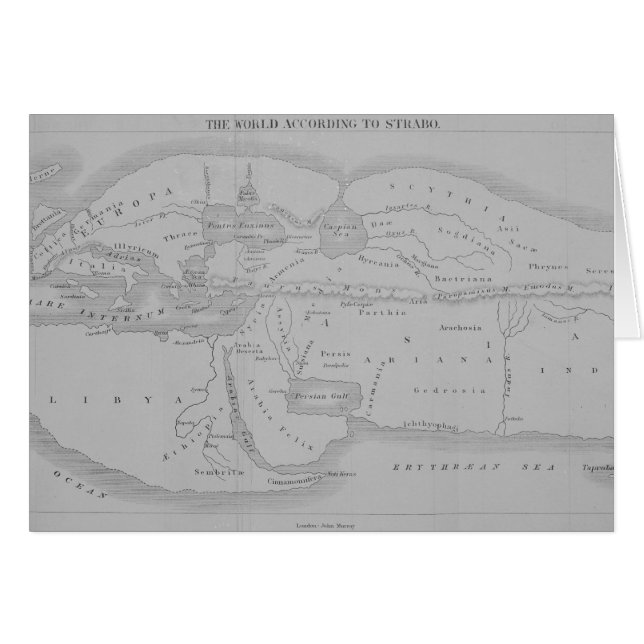 Die Welt entsprechend Strabo (Vorderseite (Horizontal))
