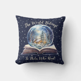Die Welt gehört denen, die Design lesen Kissen