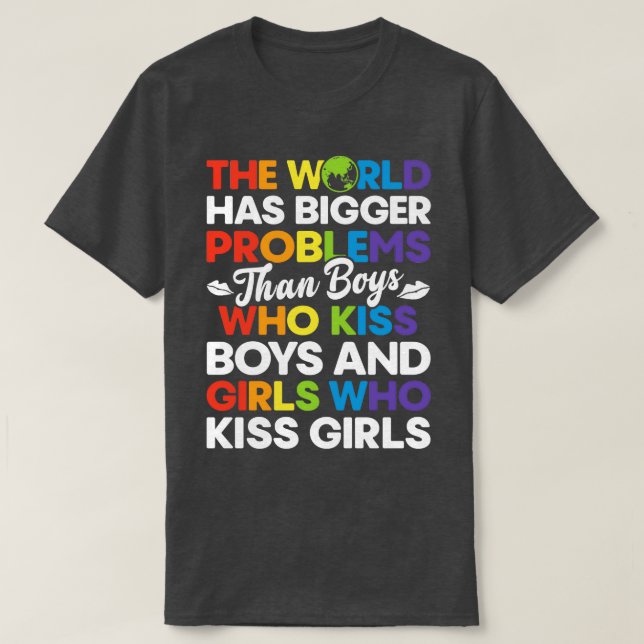 Die Welt hat größere Probleme als Jungen, die B kü T-Shirt (Design vorne)