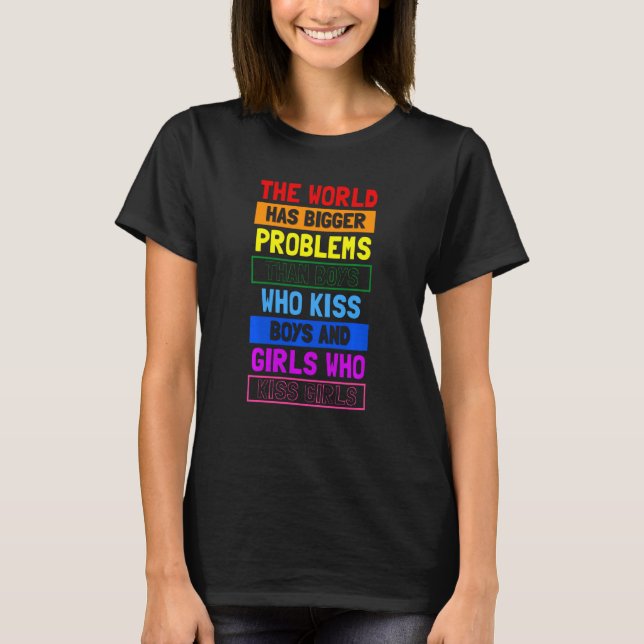 Die Welt hat größere Probleme als Jungen, die B kü T-Shirt (Vorderseite)