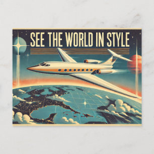 Die Welt im Stil Postkarte