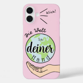 Die Welt in deiner Hand iPhone 16 Plus Hülle