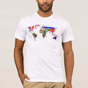 Die Welt in den Flaggen T-Shirt
