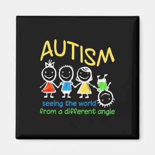 Die Welt in einem anderen Winkel-Autismus zu sehen Magnet