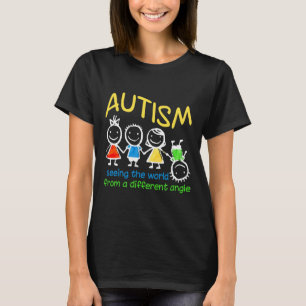 Die Welt in einem anderen Winkel-Autismus zu sehen T-Shirt