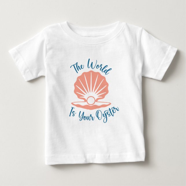 Die Welt ist deine Austernwelt Baby T-shirt (Vorderseite)