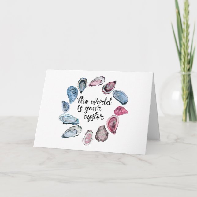 Die Welt ist deine Austernwelt Karte (Vorderseite)