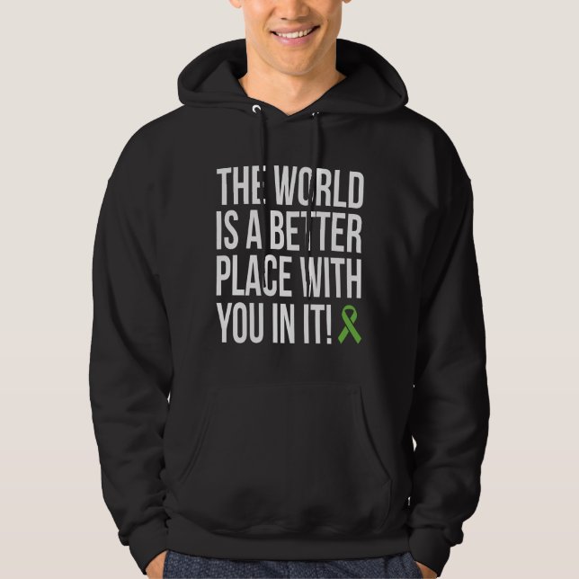 Die Welt ist ein besserer Ort mit dir darin Hoodie (Vorderseite)
