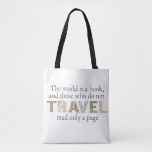Die Welt ist ein Buch Reiseplan-Kontingent Tasche