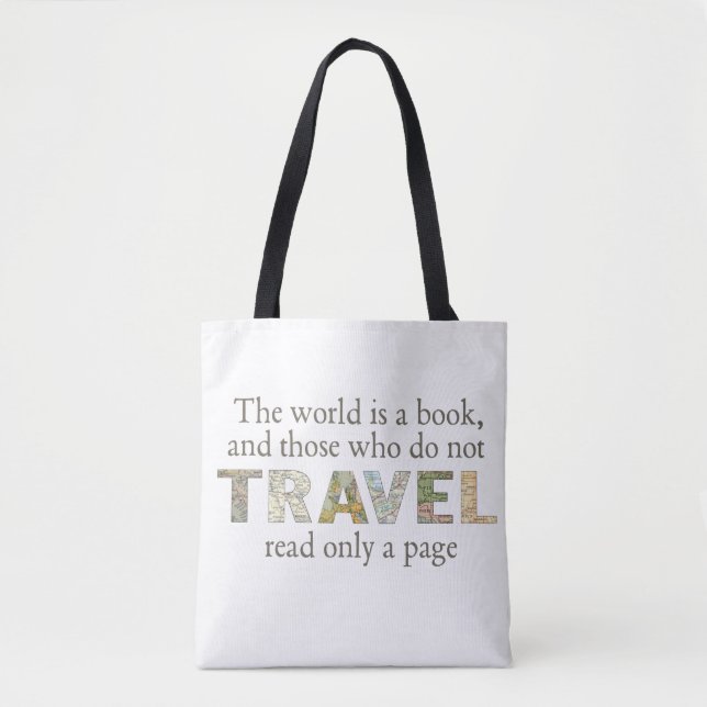 Die Welt ist ein Buch | Reiseplan-Kontingent Tasche (Vorderseite)