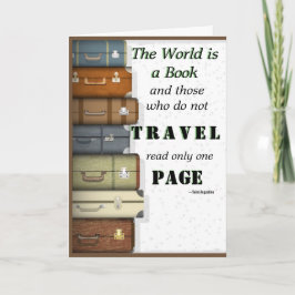 Die Welt ist ein Buch-St- Augustinereisezitat Karte