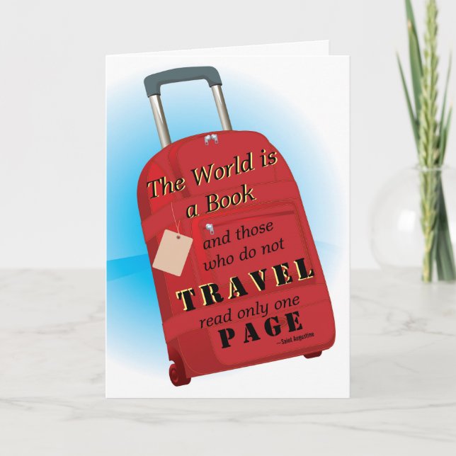 Die Welt ist ein Reiseangebot für das Buch Saint A Karte (Vorderseite)