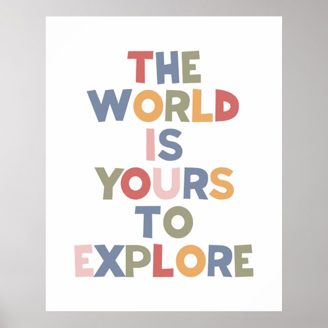 Die Welt ist eure, die sie erforschen müssen Poster (Vorne)