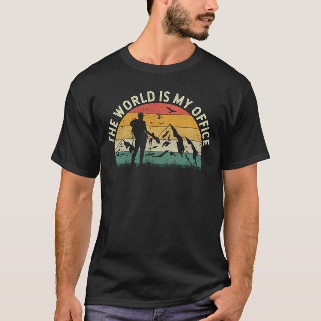 Die Welt ist mein Büro Reisende T-Shirt (Vorderseite)