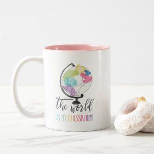 Die Welt ist mein Klassenzimmer Hausschule Wasse Zweifarbige Tasse