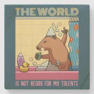 Die Welt ist nicht bereit zu singen Groundhog Steinuntersetzer