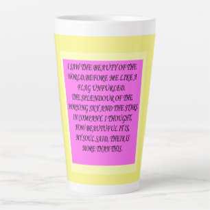 DIE WELT IST SCHÖN POEMS BÜCHER SCHREIBEN MILCHTASSE