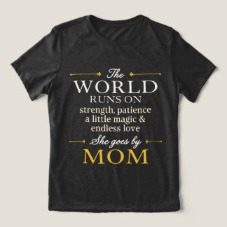 Die Welt läuft auf Liebe Sie heißt Mama Holzkohle Tri-Blend Shirt