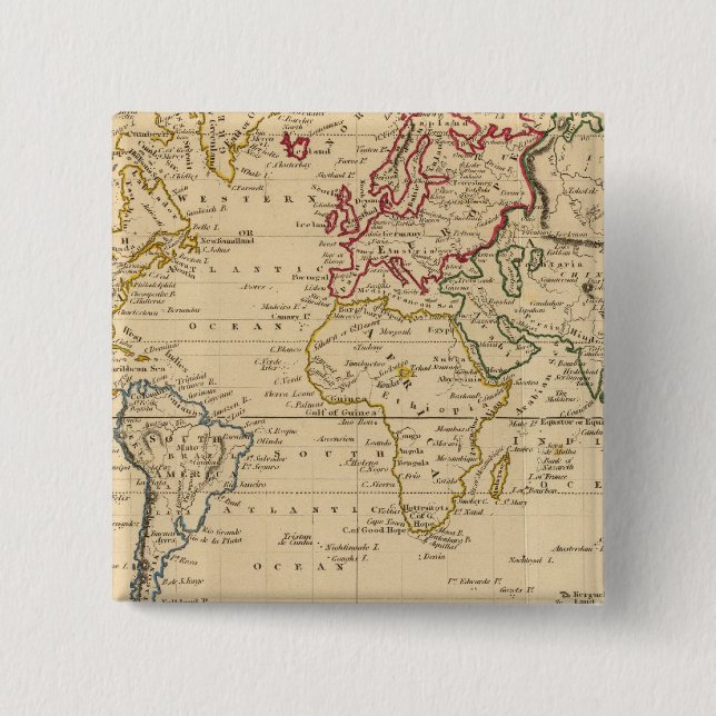 Die Welt, Mercators Projektion Button (Vorderseite)