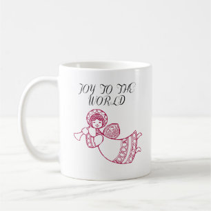 Die Welt mit Jubliant Angel Kontur Red Kaffeetasse