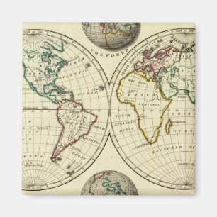 Die Welt mit kontinentalen Grenzen Magnet
