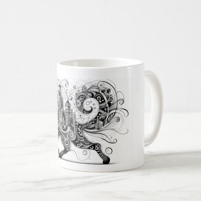 Die Welt mit Stil zu führen Kaffeetasse (VorderseiteRechts)