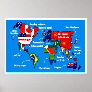 Die Welt nach amerikanischem Poster