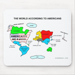 Die Welt nach Ansicht der Amerikaner Mousepad