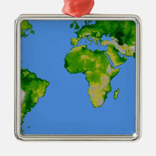 Die Welt Ornament Aus Metall (Vorne)