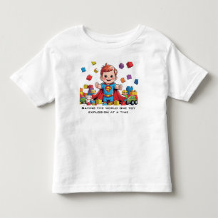 Die Welt retten, eine Spielzeugexplosion nach der  Kleinkind T-shirt