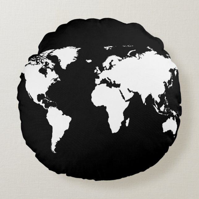 die Welt Rundes Kissen (Vorderseite)