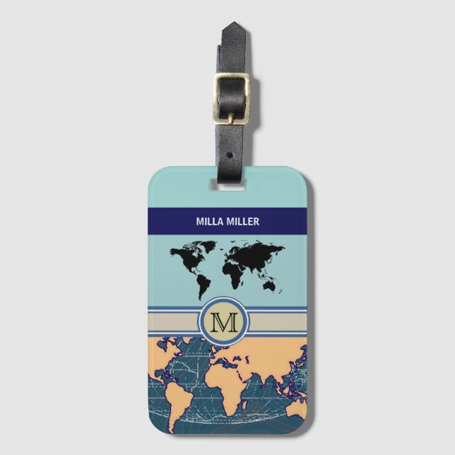 die Welt sehen Gepäckanhänger (Vorderseite Vertikal)