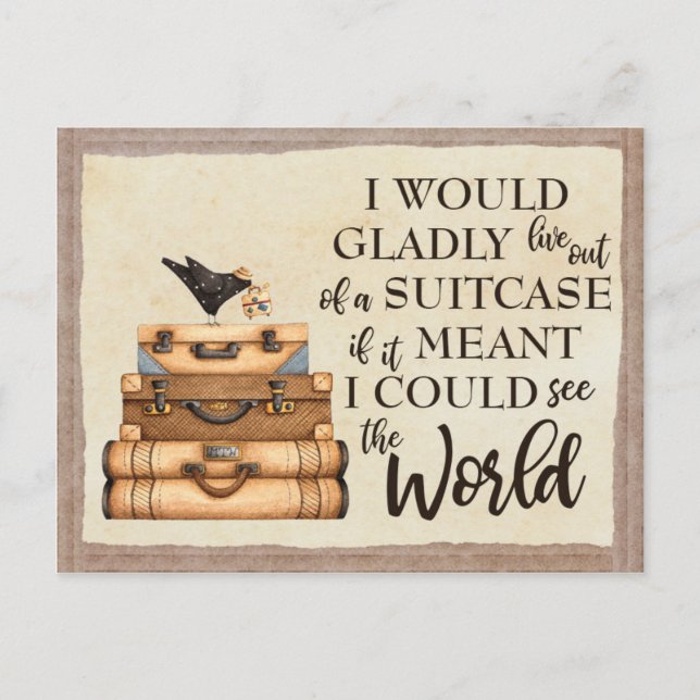 Die Welt sehen Postkarte (Vorderseite)